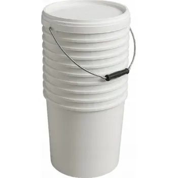 Dóza na potraviny Vlastní Barva Kbelík na potraviny 20L bílý s víkem ATEST 10 kusů
