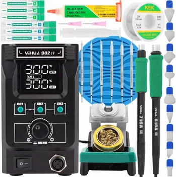 Páječka SADA PÁJECÍ STANICE YIHUA 982-IV 150W 2 PÁJKY 6 HROTŮ C245 C210 XLv3