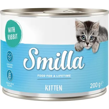 Krmivo pro kočku 6x200g Smilla Kitten - králík