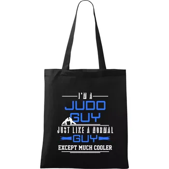 Nákupní taška Judo Guy - Taška bavlněná - 42 x 38 cm ( Černá )