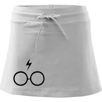 Dámská sukně Harry - Brýle - Sportovní sukně - two in one - L ( Bílá )