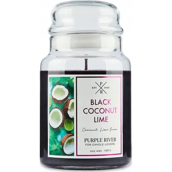Svíčka Sójová vonná svíčka Black Coconut Lime Purple River