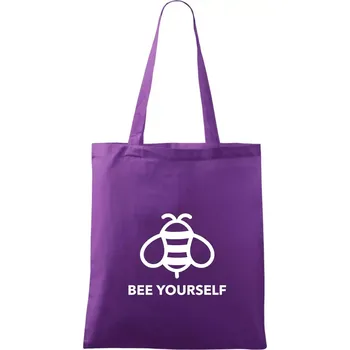 Bee yourself - Taška bavlněná - 42 x 38 cm ( Fialová )