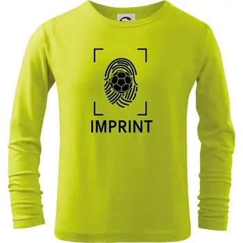Dětská móda Házená imprint - Triko dětské Long Sleeve - 134 cm/8 let ( Limetková )