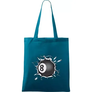 Kulečníková koule v triku - Taška bavlněná - 42 x 38 cm ( Petrolejová )