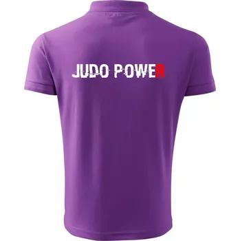 Pánská košile Judo power - Polokošile pánská Pique Polo 203 - L ( Fialová )
