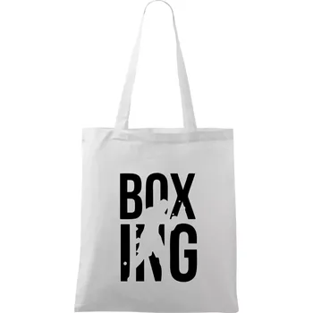Nápis Boxing - Taška bavlněná - 42 x 38 cm ( Bílá )