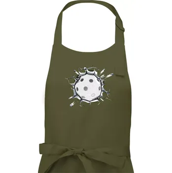 Kuchyňská zástěra Florbal míč v triku - Dámská zástěra na vaření - Univerzální velikost ( Khaki )