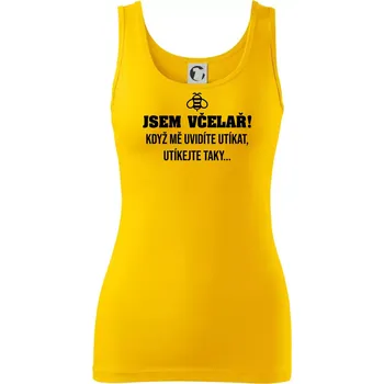 Dámské oblečení Jsem včelař, utíkejte taky - Dámské tílko - L ( Žlutá )