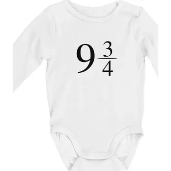 Kojenecký body Harry - Nástupiště 9 a třičtvrtě - Body kojenecké s dlouhým rukávem - Dlouhý r. do 3 měs ( Bílá )