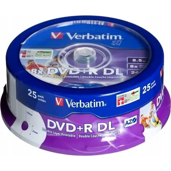 Optické médium DVD médium Verbatim DVD+R 8,5 GB, 25 ks