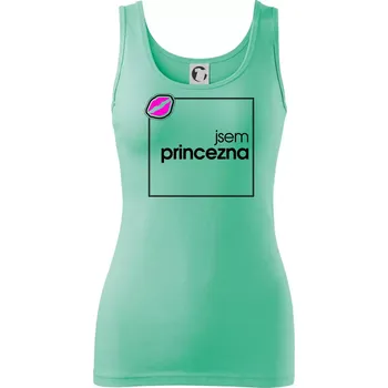 Dámské oblečení Jsem princezna ve čtverci - Dámské tílko - S ( Mátová )