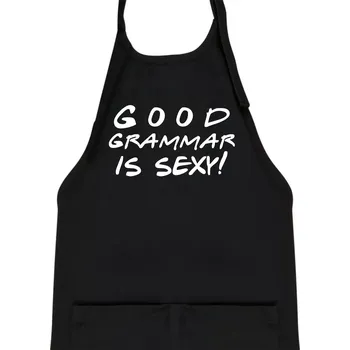 Kuchyňská zástěra Good grammar is sexy - Dětská zástěra na vaření - Univerzální velikost ( Černá )