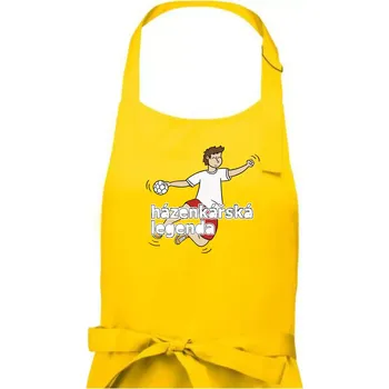Kuchyňská zástěra Házenkářská legenda - Dámská zástěra na vaření - Univerzální velikost ( Žlutá )