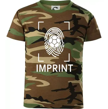 Chlapecké tričko Házená imprint - Dětské maskáčové triko - 122 cm/6 let ( Hnědý maskáč )