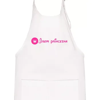 Kuchyňská zástěra Jsem princezna (samotné) - Dětská zástěra na vaření - Univerzální velikost ( Bílá )