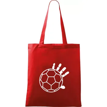 Nákupní taška Házená míč ruka - Taška bavlněná - 42 x 38 cm ( Červená )