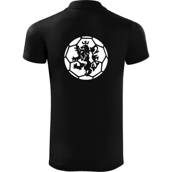 Pánská košile Házená míč lev - Polokošile Victory sportovní (dresovina) - L ( Černá )