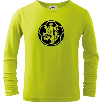 Dětská móda Házená míč lev - Triko dětské Long Sleeve - 146 cm/10 let ( Limetková )