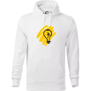 Pánská mikina Žárovka splash - Mikina pánská Cape s kapucí - 3XL ( Bílá )
