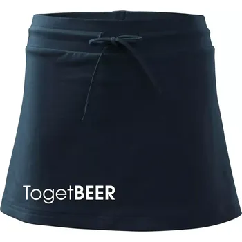 Dámská sukně Pivní nápisy TogetBEER - Sportovní sukně - two in one - XS ( Námořní modrá (velmi tmavá - téměř černá) )