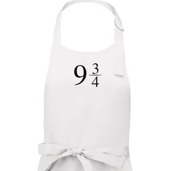 Kuchyňská zástěra Harry - Nástupiště 9 a třičtvrtě - Dámská zástěra na vaření - Univerzální velikost ( Bílá )