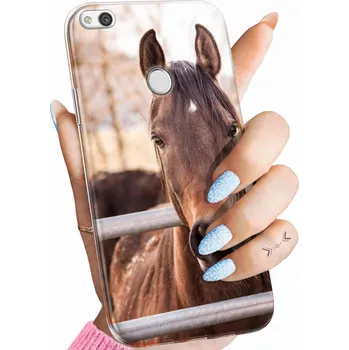 Pouzdro na mobilní telefon Zadní Kryt Hello Case pro Huawei P8/P9 Lite 2017 hnědý