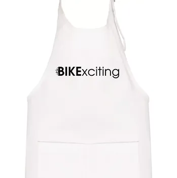 Kuchyňská zástěra Bike nápisy Bikexciting - Dětská zástěra na vaření - Univerzální velikost ( Bílá )