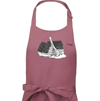 Kuchyňská zástěra Plastev s medem - Dámská zástěra na vaření - Univerzální velikost ( Starorůžová )