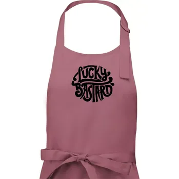 Kuchyňská zástěra Lucky Bastard - Dámská zástěra na vaření - Univerzální velikost ( Starorůžová )