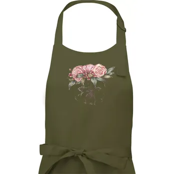 Kuchyňská zástěra Buldoček princezna - Pánská zástěra na vaření - Univerzální velikost ( Khaki )