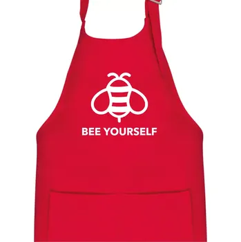 Kuchyňská zástěra Bee yourself - Dětská zástěra na vaření - Univerzální velikost ( Červená )