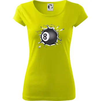 Dámské tričko Kulečníková koule v triku - Dámské triko Pure - M ( Limetková )