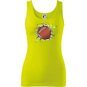 Dámské tričko Americký fotbal míč v triku - Dámské tílko - 2XL ( Limetková )