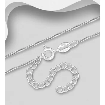 Řetízek Řetízek ze stříbra 925, šířka 1 mm, vyrobeno v Itálii délka 40,6 cm