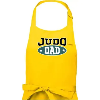Kuchyňská zástěra Judo Dad - Pánská zástěra na vaření - Univerzální velikost ( Žlutá )