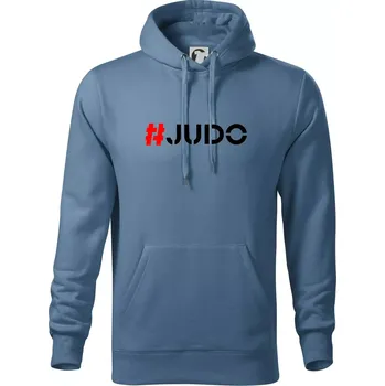 Pánská mikina Judo Hashtag - Mikina pánská Cape s kapucí - 5XL ( Denim )