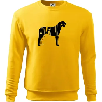 Pánská mikina Vlkodav nápis v těle - Mikina Essential pánská - XL ( Žlutá )