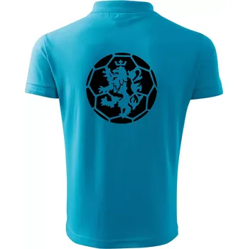 Pánská košile Házená míč lev - Polokošile pánská Pique Polo 203 - 4XL ( Světlý tyrkys )
