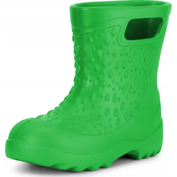 Dívčí holínky Holínky dětské pěnové gumáky Kapky Deště LA-DW Zelené 28-29