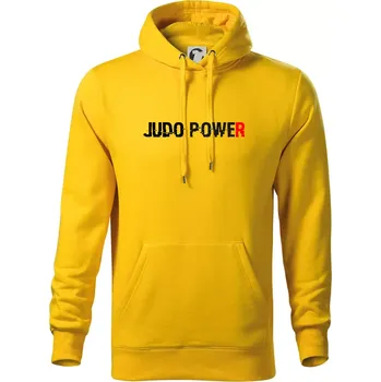 Pánská mikina Judo power - Mikina pánská Cape s kapucí - 5XL ( Žlutá )