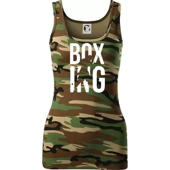 Nápis Boxing - Dámské Maskáčové tílko - XS ( Hnědý maskáč )