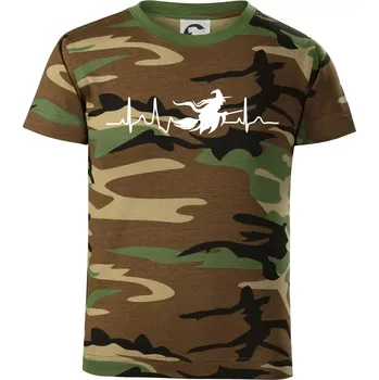 Chlapecké tričko EKG čarodějnice - Dětské maskáčové triko - 122 cm/6 let ( Hnědý maskáč )