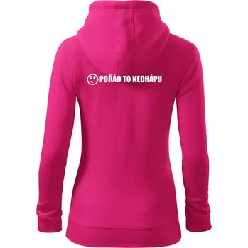 Dámská mikina Nechápu to - pořád to nechápu - Dámská mikina trendy zipper s kapucí - L ( Purpurová )