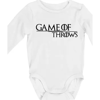 Judo Game of throws - Body kojenecké s dlouhým rukávem - Dlouhý r. do 3 měs ( Bílá )