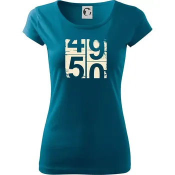 Dámské tričko Tachometr 50 - Dámské triko Pure - XS ( Petrolejová )