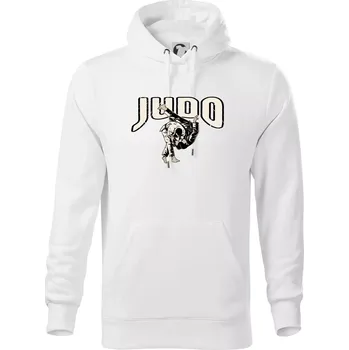 Pánská mikina Judo v boji - Mikina pánská Cape s kapucí - M ( Bílá )