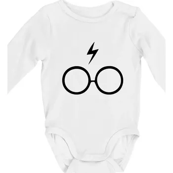 Harry - Brýle - Body kojenecké s dlouhým rukávem - Dlouhý r. do 3 měs ( Bílá )