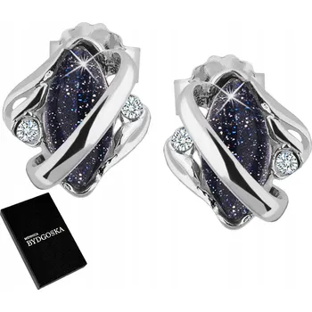 Náušnice Stříbrné náušnice Káhirská noc rhodiované tyčinky šroubky stříbro 925 pro ženu