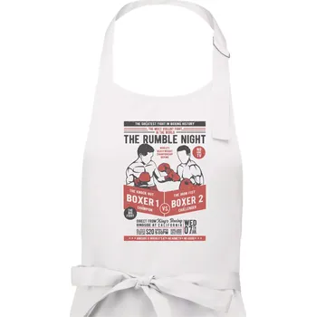 Kuchyňská zástěra Classic Boxing - Dámská zástěra na vaření - Univerzální velikost ( Bílá )